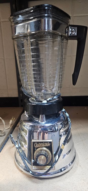 Osterizer Chrome Blender with Glass Pitcher