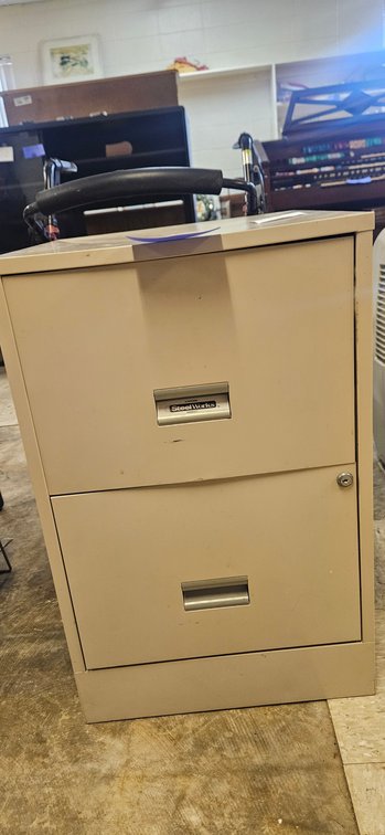 SteelWorks Two-Drawer Metal Filing Cabinet