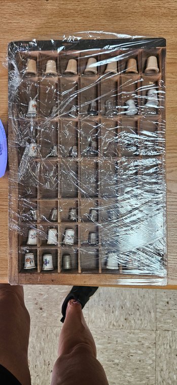 Thimble Collection with Wooden Display Tray