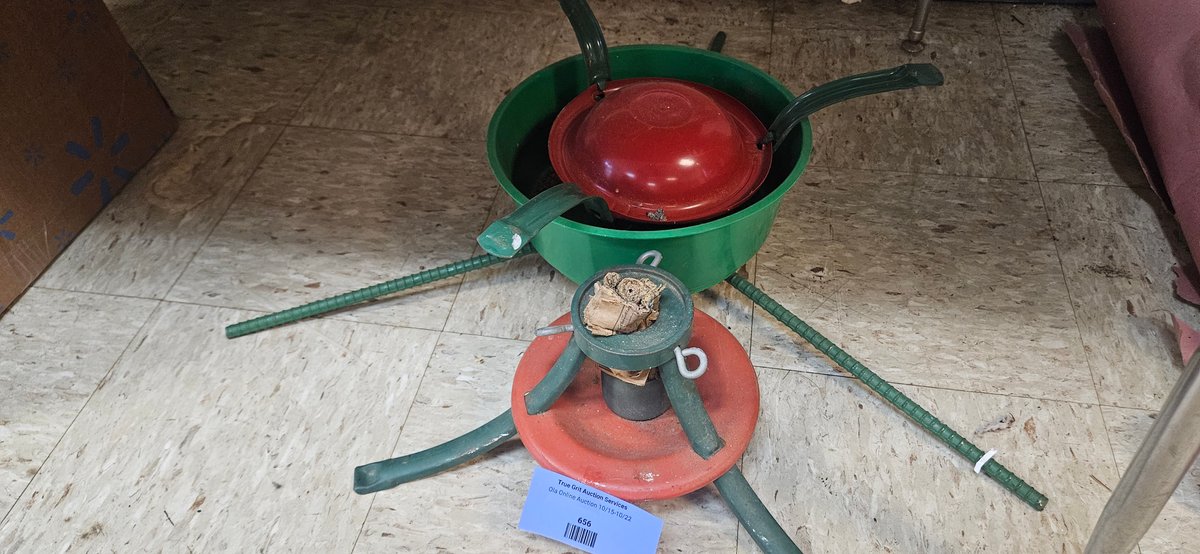 Three Metal and Plastic Christmas Tree Stands