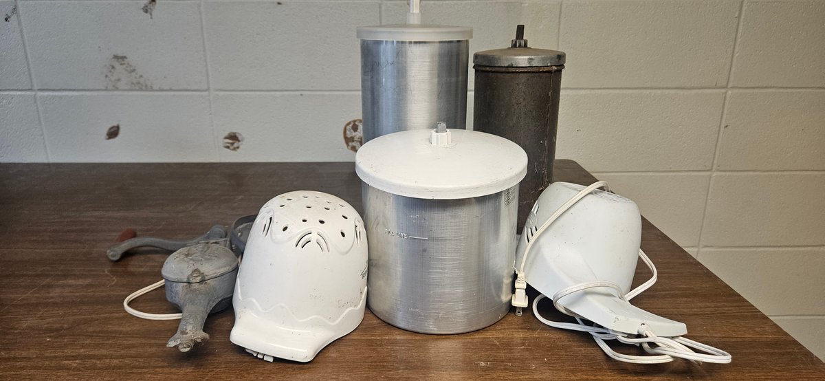 Ice Cream Maker Parts, Electric Motors, and Hand-Crank Tool