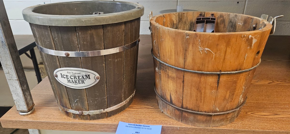 Electric Ice Cream Makers and Wooden Buckets