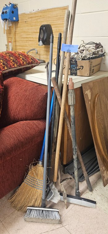 Brooms, Floor Squeegee, Garden Hoe, and More