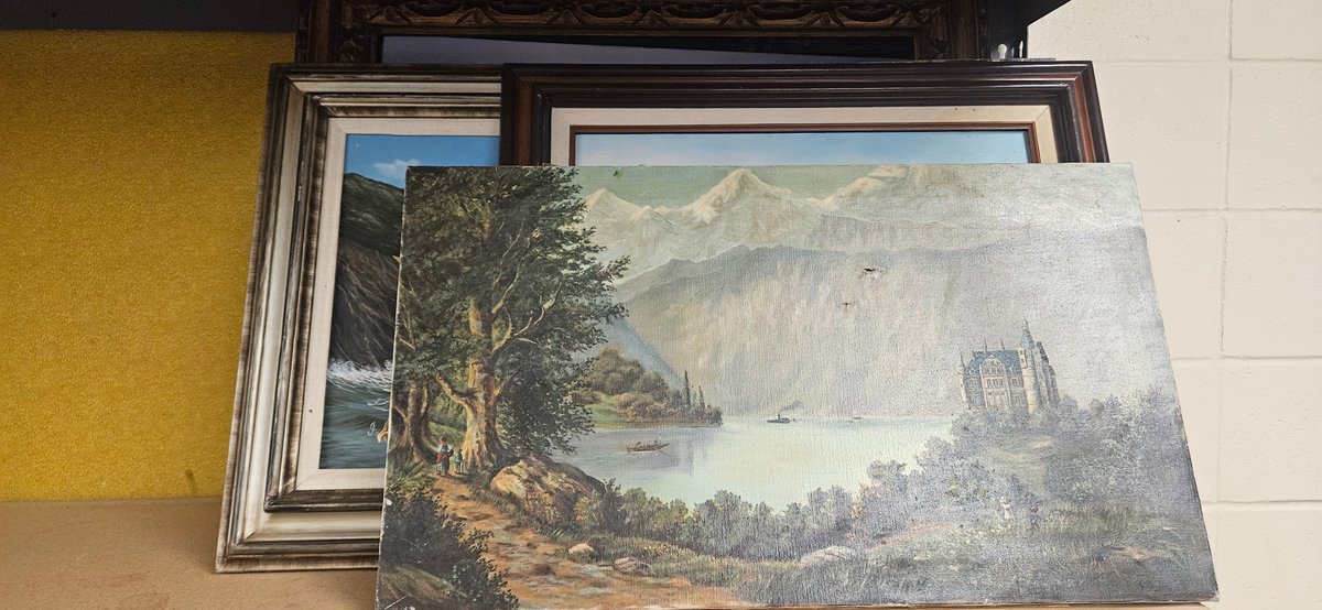 Framed and Unframed Landscape Paintings