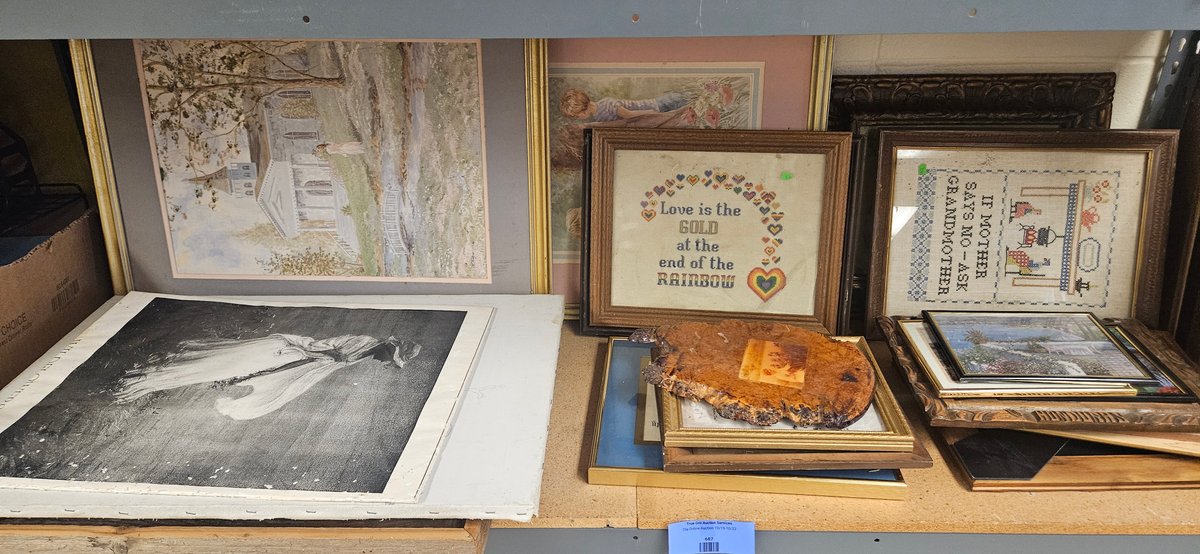 Framed Wall Art, Needlework Samplers, and Wood Plaque
