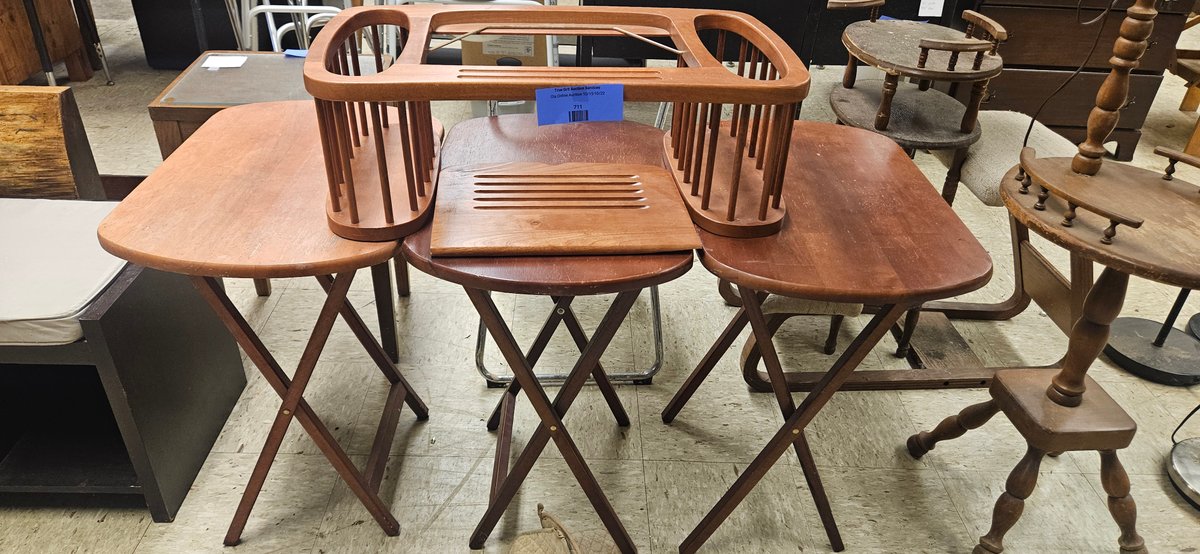 Wooden Folding TV Tray Tables and Bed Tray Caddy