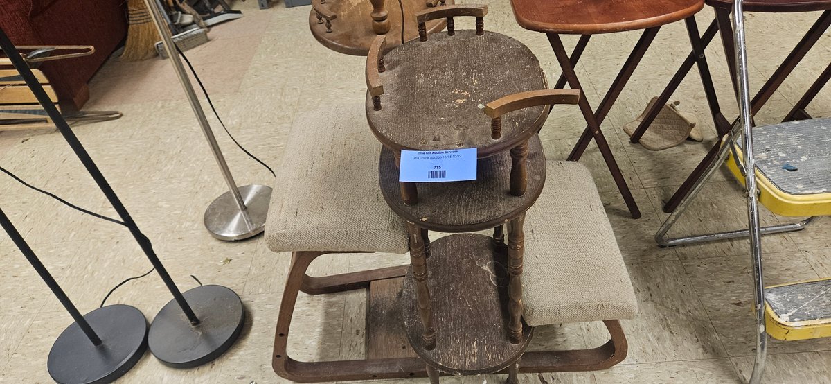 Bentwood Kneeling Chair and Three-Tier Wooden Stand