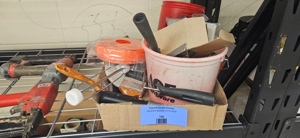 Painting Supplies, Cordless Screwdriver, and Hand Tools