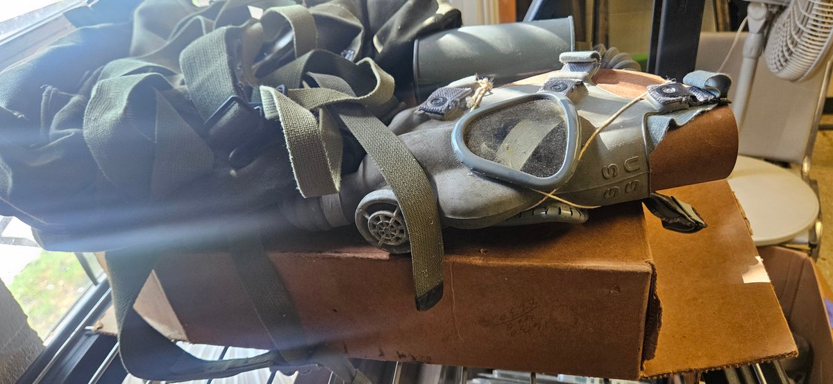 US Military Gas Mask with Canvas Carrier