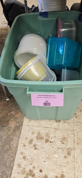 Plastic Food Storage Containers and Storage Tote