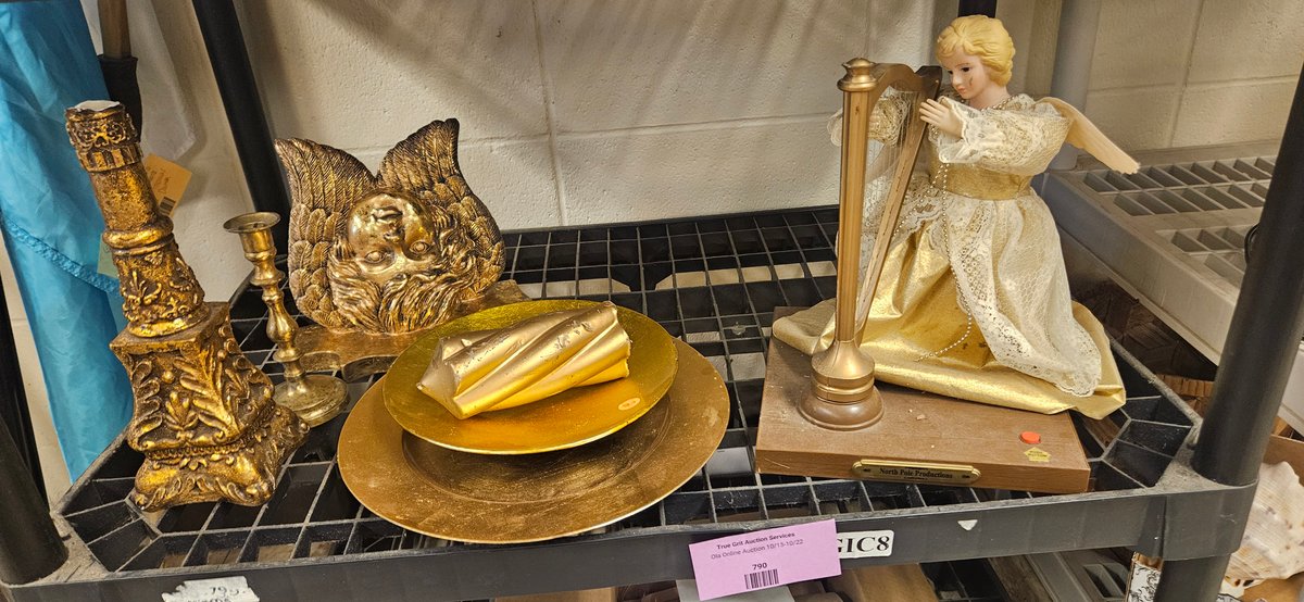 Animated Angel Figurine and Gold-Tone Home Decor