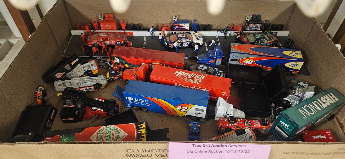 NASCAR Die-Cast Cars, Haulers, and Pit Row Diorama Accessories