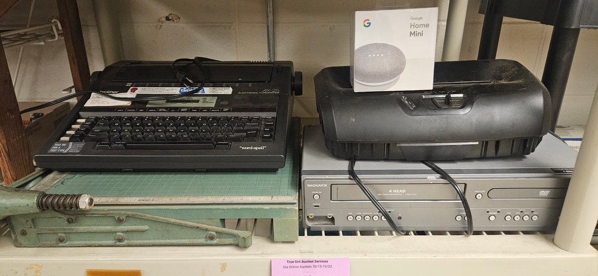 Typewriter, VCR and DVD Player, Paper Shredder, and More