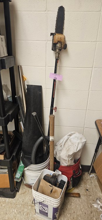 Pole-Mounted Chainsaw with Extendable Shaft