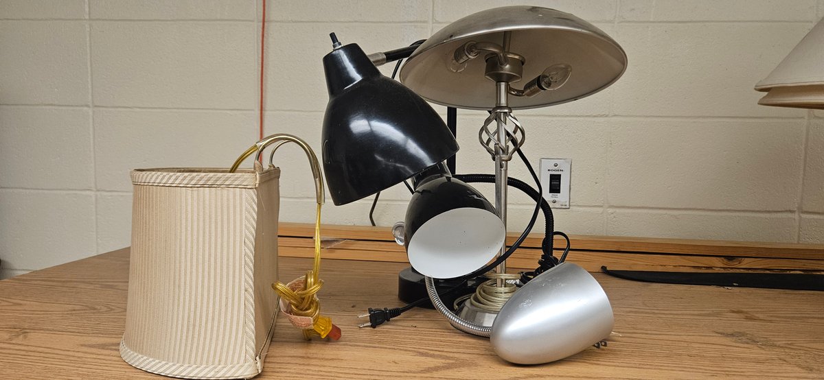 Desk Lamps, Wall Fixture, and Metal Lamp Shade
