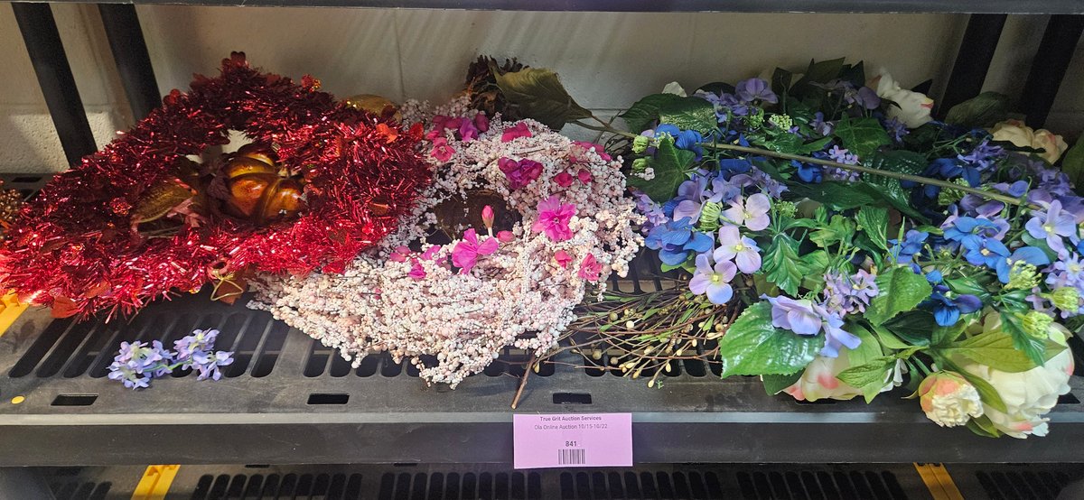 Artificial Floral Wreaths and Faux Flower Arrangement