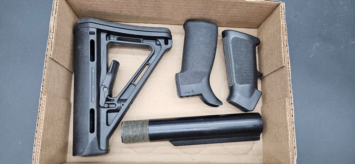 Collapsible Buttstock, Buffer Tube, and Pistol Grips