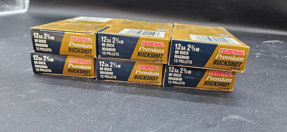 (6) Federal Premium 12 Ga 2 3/4 In 00 Buckshot Ammunition Boxes