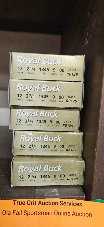 (5) Royal Buck 12 Gauge 00 Buckshot Ammunition