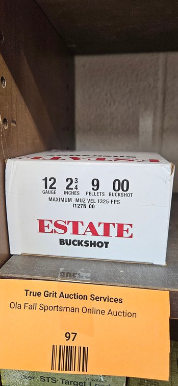 Estate 12 Gauge 2 3/4 in 00 Buckshot Shotgun Ammunition Box