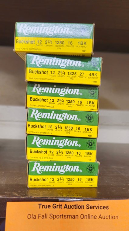 Remington 12 Gauge Buckshot Ammunition, 6 Boxes