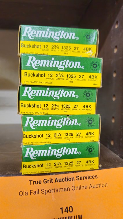 Remington 12 Gauge 2 3/4 In 4BK Buckshot Ammunition