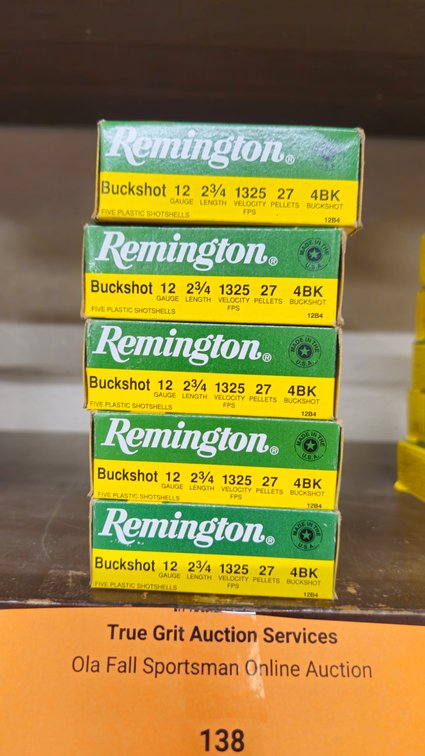 Remington 12 Gauge 4BK Buckshot Shotgun Ammunition