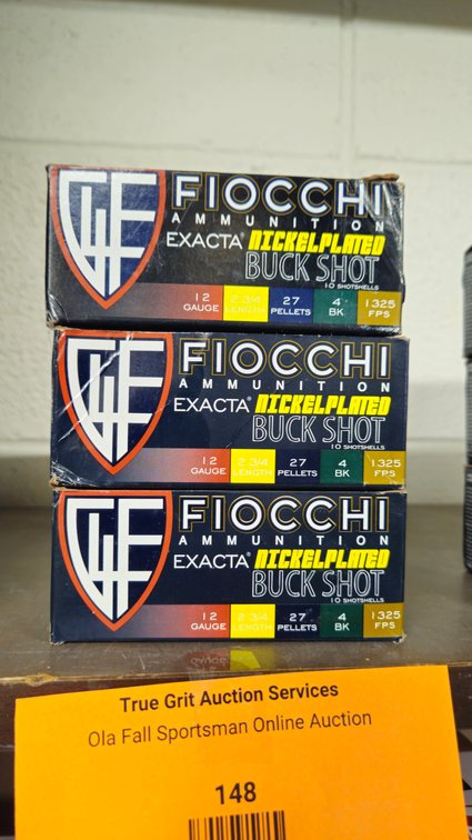 Fiocchi Exacta 12 Gauge Nickel Plated Buckshot Ammunition