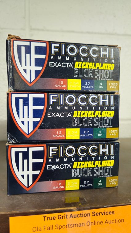 Fiocchi Exacta 12 Gauge Nickel Plated Buckshot Ammunition