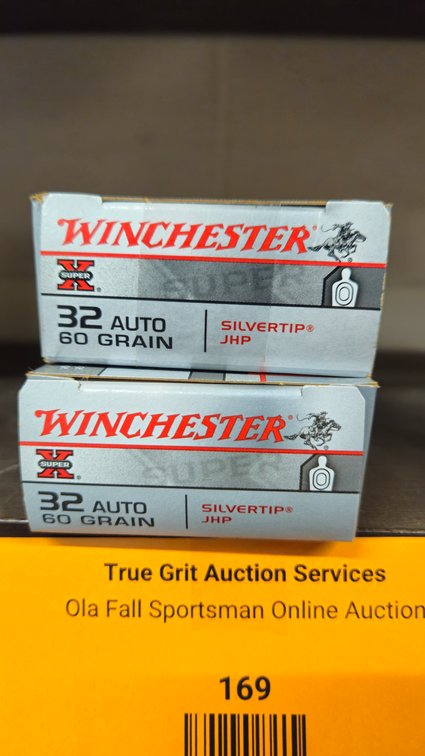 Winchester Super-X 32 Auto 60 Grain Silvertip JHP Ammunition