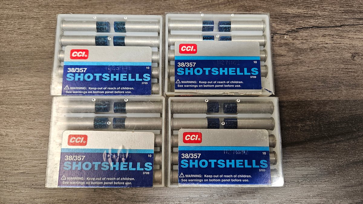CCI 38/357 Shotshell Ammunition, Four Boxes