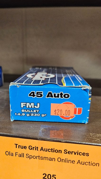 PPU .45 Auto FMJ Ammunition Box