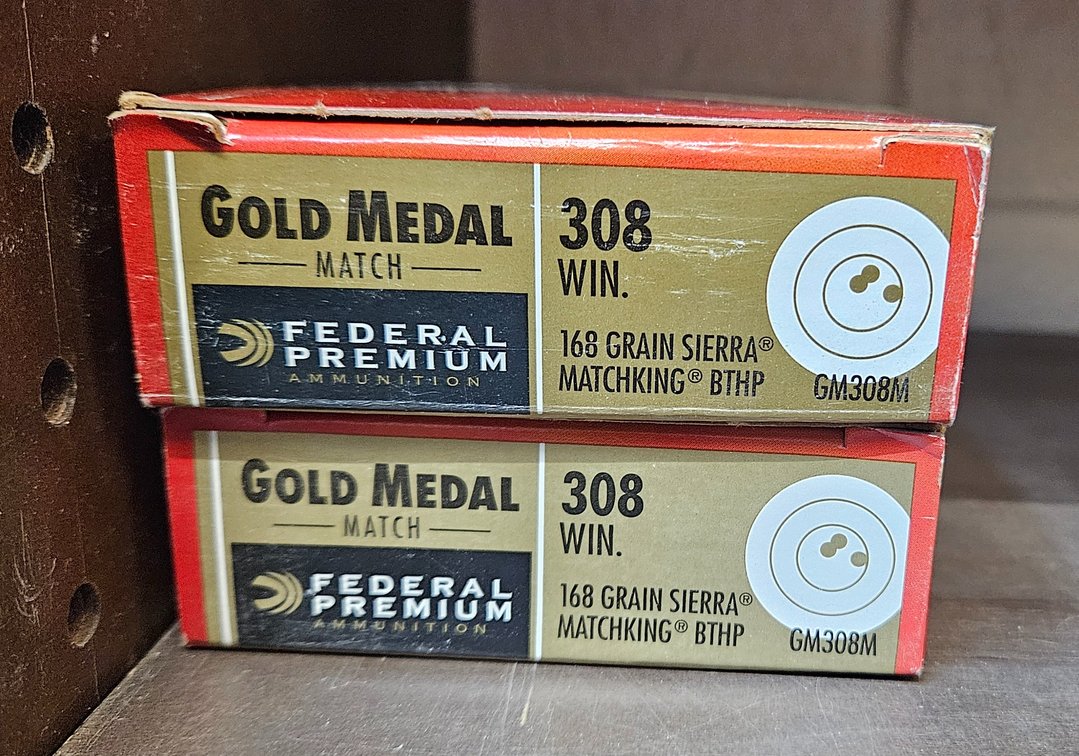 Federal Premium Gold Medal Match 308 Win. Ammunition Boxes