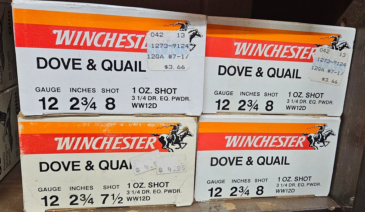Winchester Dove & Quail 12 Gauge Shotgun Shell Boxes