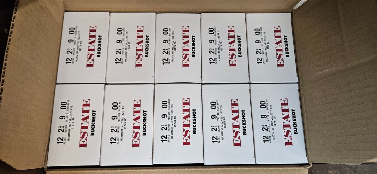 Estate 12 Gauge 2 3/4 In 00 Buckshot Ammunition, 10 Boxes