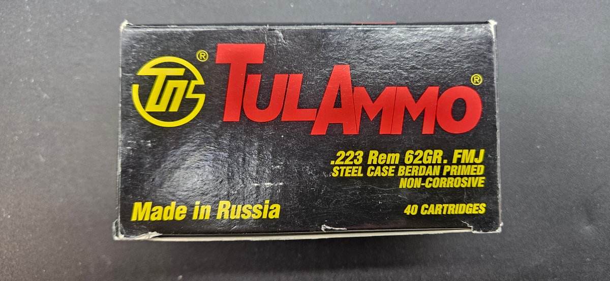 TulAmmo .223 Rem 62GR. FMJ Ammunition, 40 Cartridges