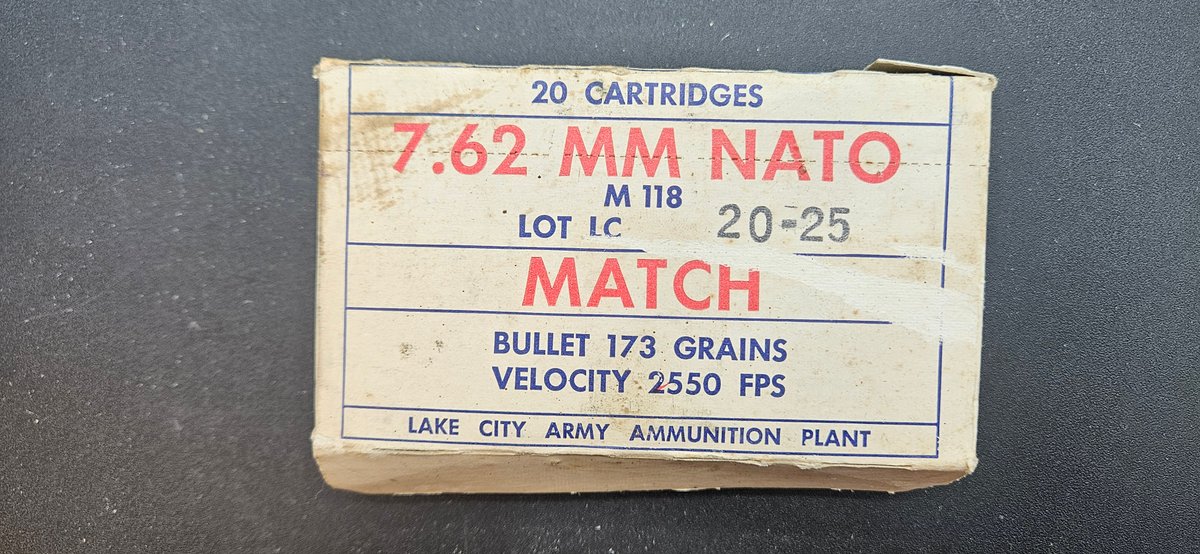 Lake City 7.62 MM NATO M118 Match Cartridge Box