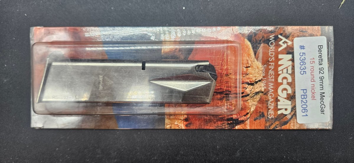 Mec-Gar Beretta 92 9mm Nickel-Finished Magazine