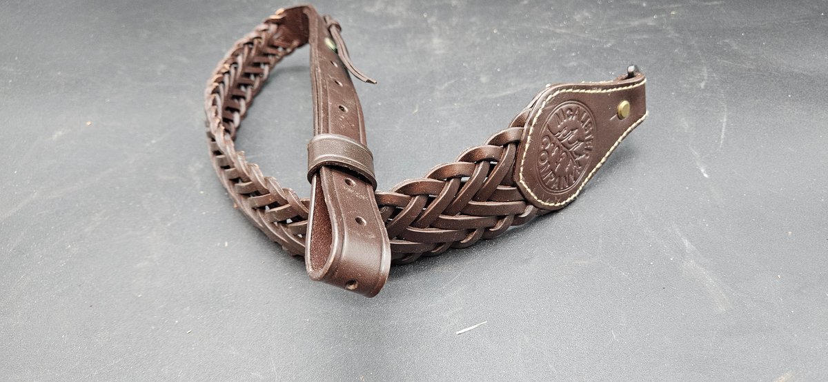 McAlister Co. Braided Brown Leather Gun Slings