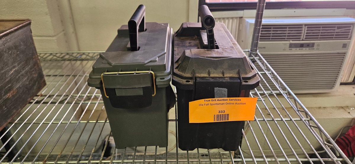Two Molded Plastic Tactical Ammo and Field Boxes