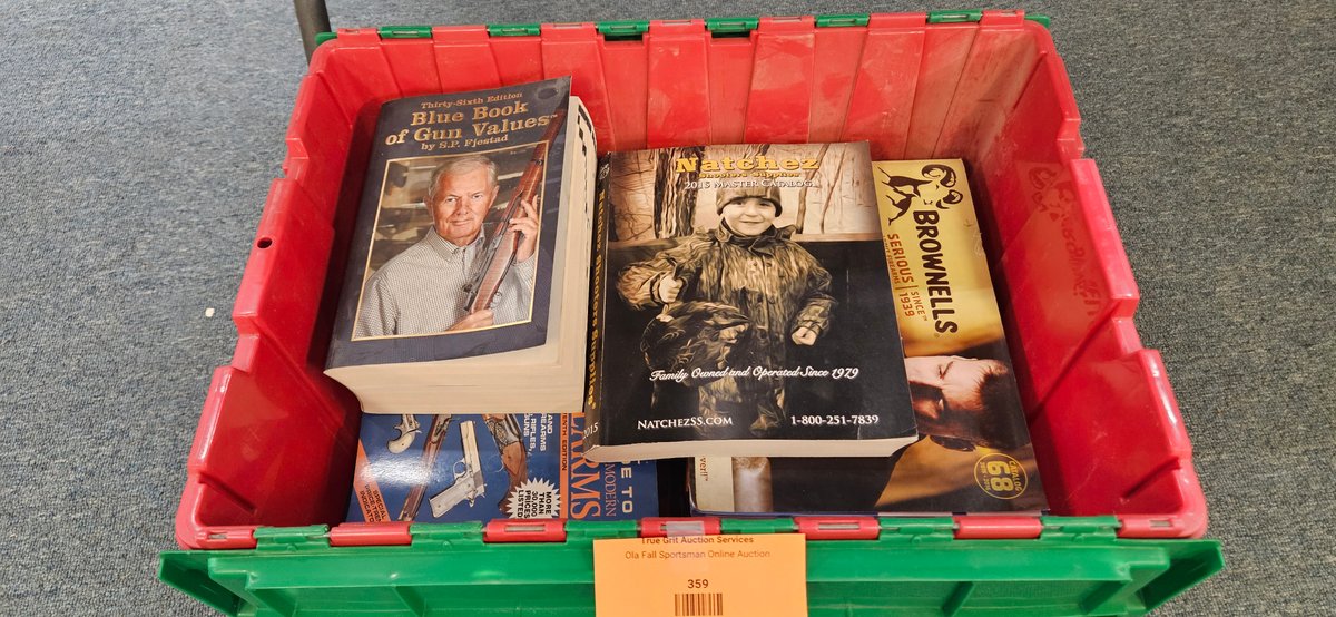 Firearms Reference Books, Catalogs, and Plastic Tote