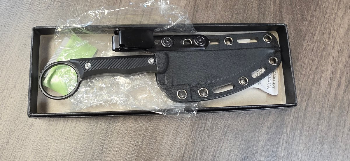 MKC Fixed Blade Ring Knife with Sheath and Box