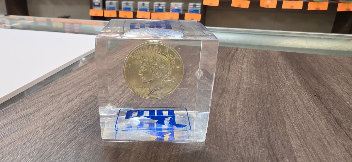 1922 Peace Dollar Acrylic Cube Paperweight