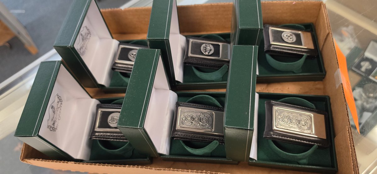 Mullingar Pewter Leather and Pewter Money Clips