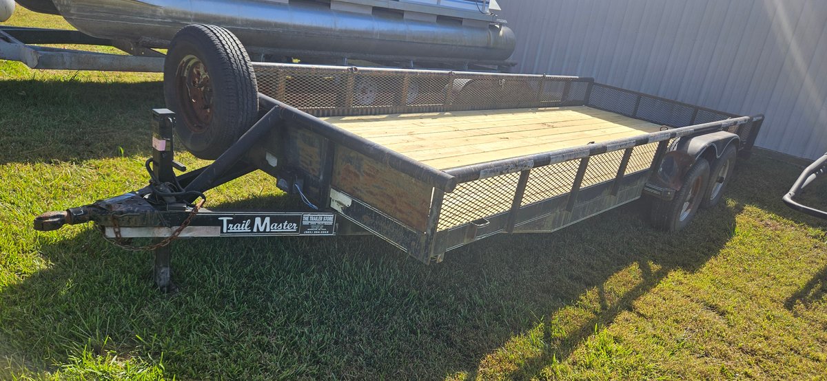 Trail Master Tandem Axle Utility Trailer with New Wood Deck