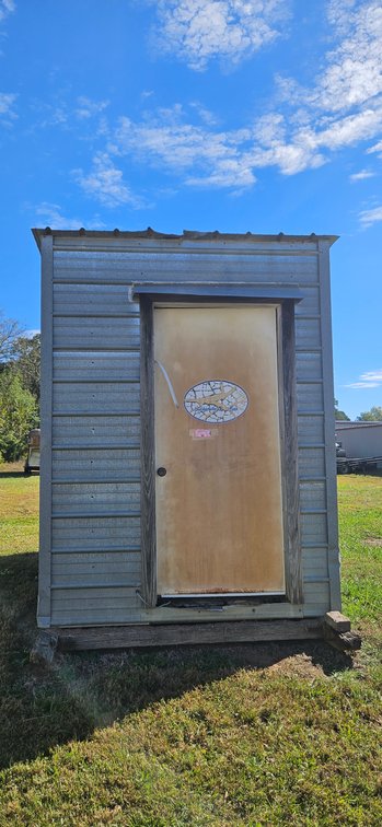 Galvanized Metal Portable Storage Shed with Shelving Unit