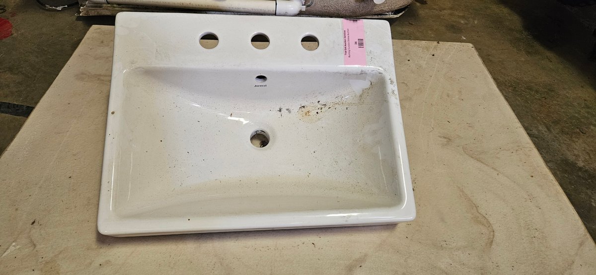 White Ceramic Rectangular Bathroom Sink Basin