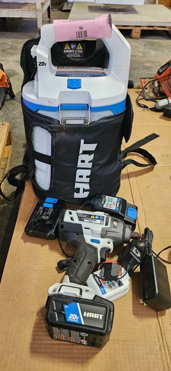 HART 20V Cordless Impact Wrench and Backpack Sprayer Set