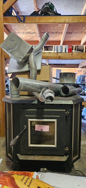 Freestanding Pellet Stove, Vent Pipe