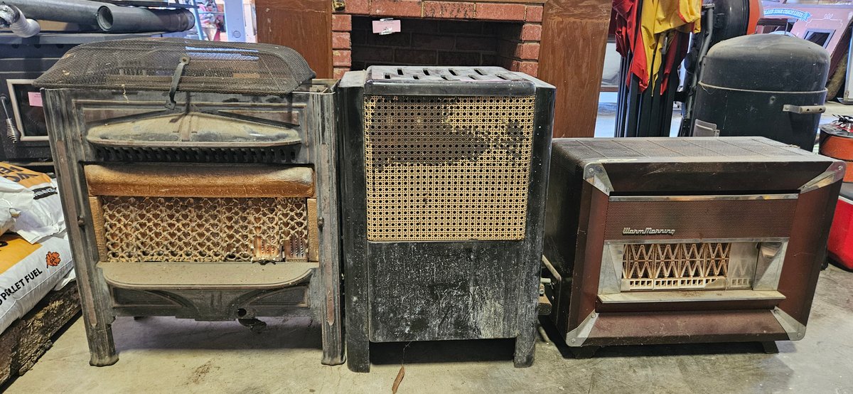 Three Freestanding Radiant Gas Space Heaters